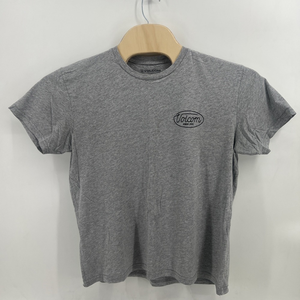 Volcom T Shirt Gray Mens Large Preowned Skateboard T Shirt Y2K